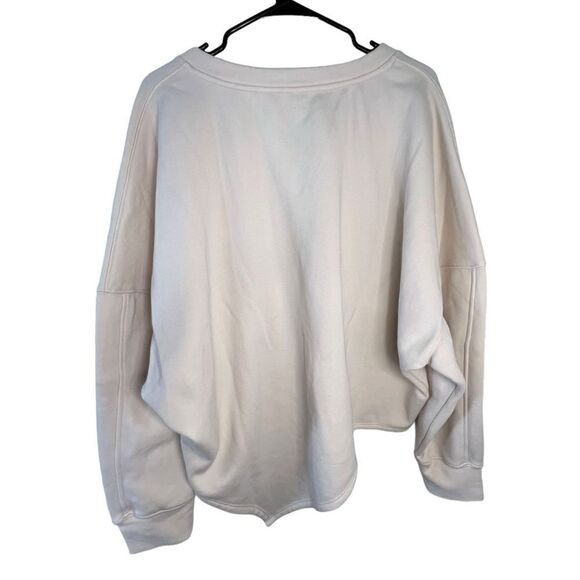 Fabletics Beige Super Soft Asymmetrical V-Neck Sweater - Picture 3 of 4